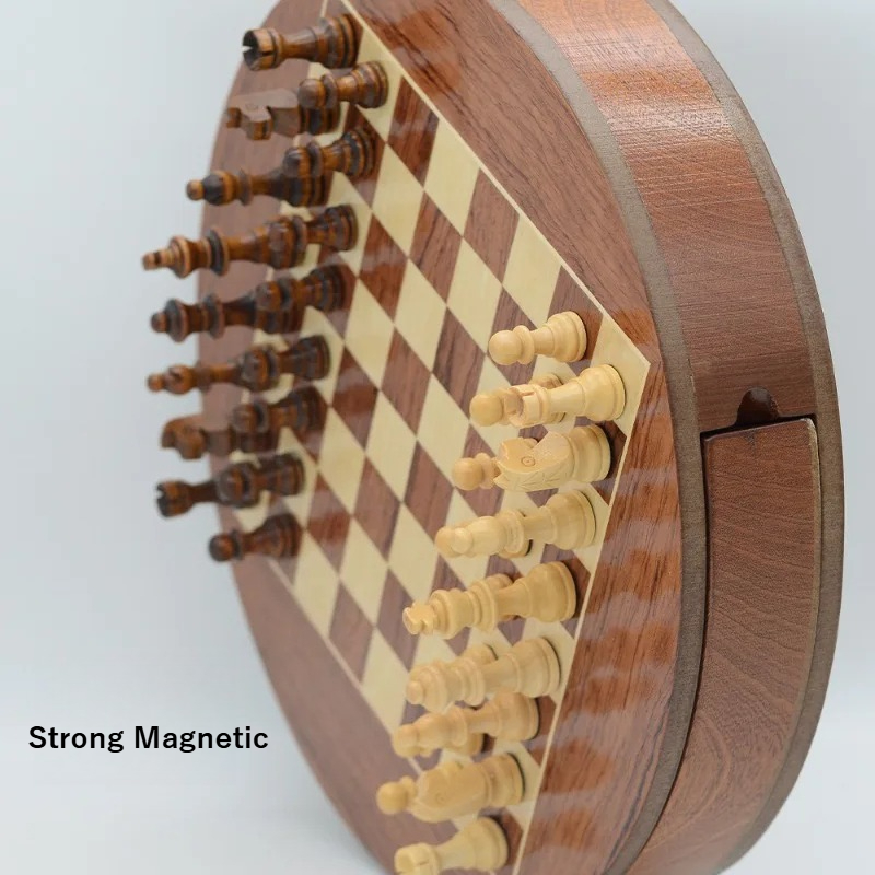 Magnetic Travel Chess - Juego de Ajedrez Magnético de Madera