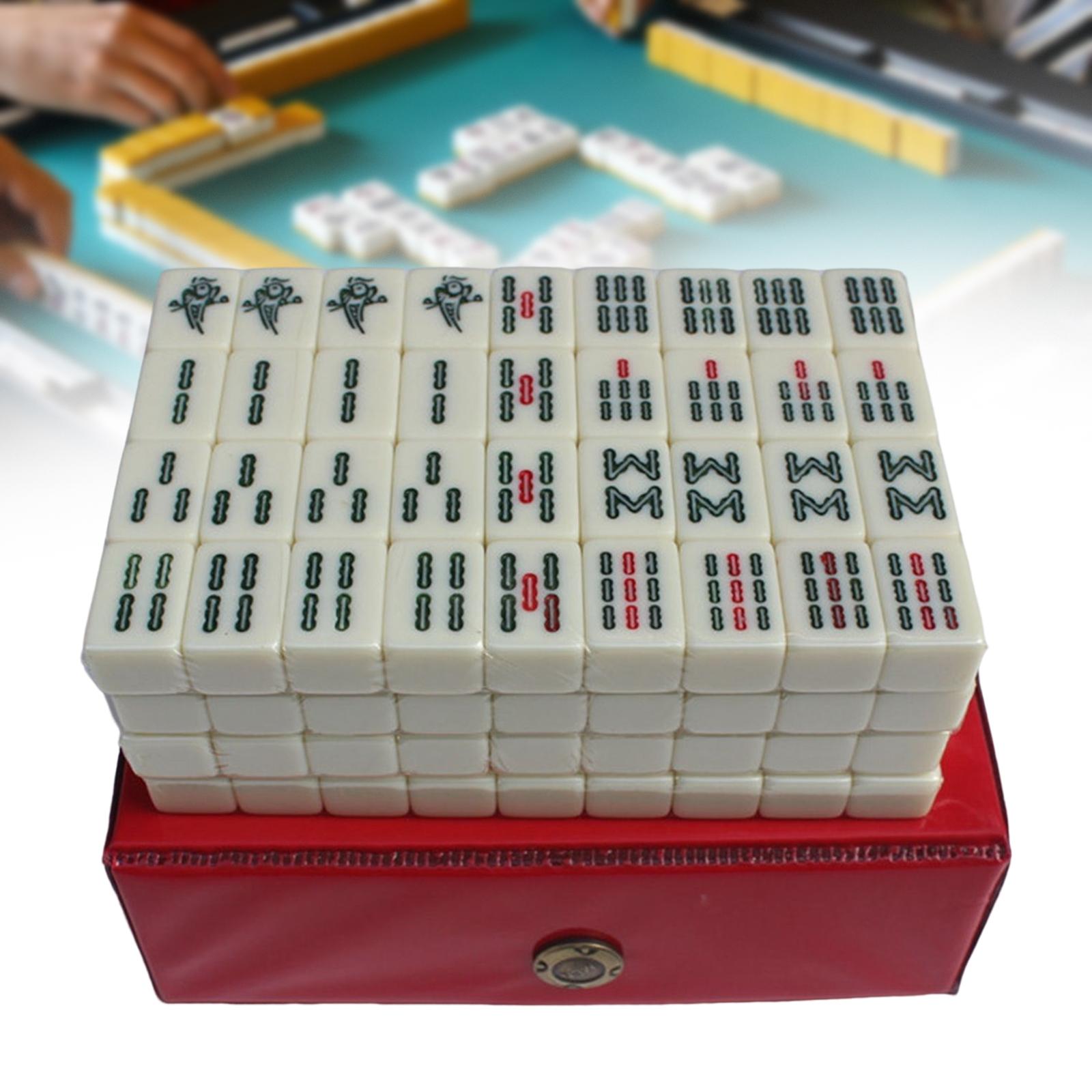 Board Game Jenga - Juego de mesa Mahjong completo portátil,