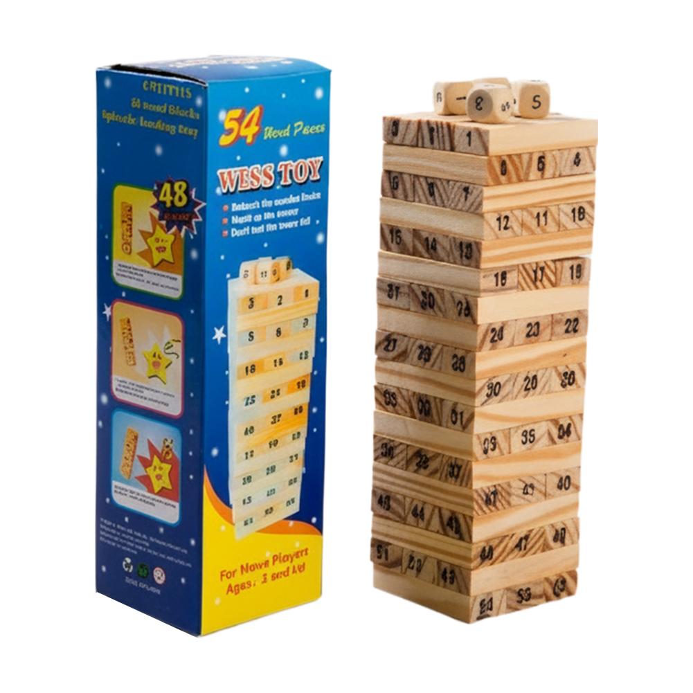 Board Game Jenga - Bloques de Construcción de Madera de