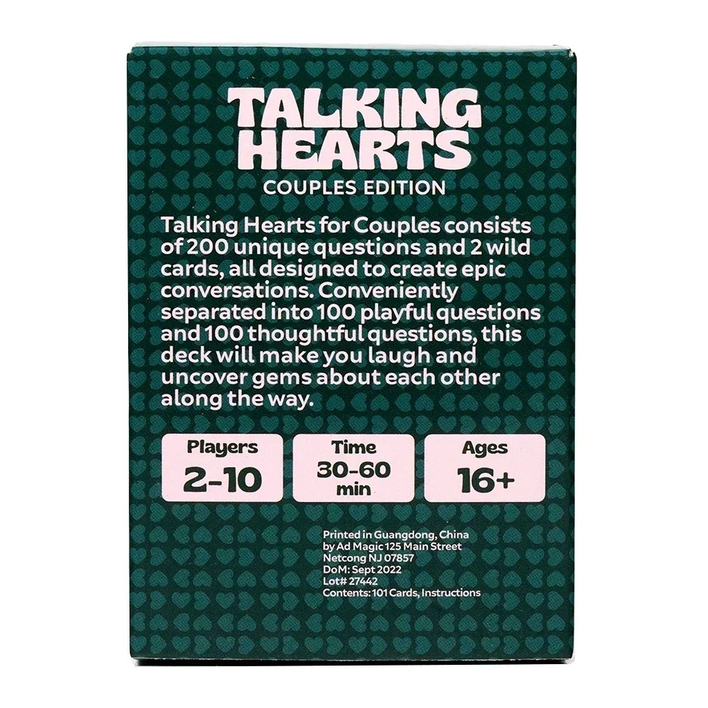 Juego de Cartas Taklig Hearts, - Board Game Unmatched reseña y precio