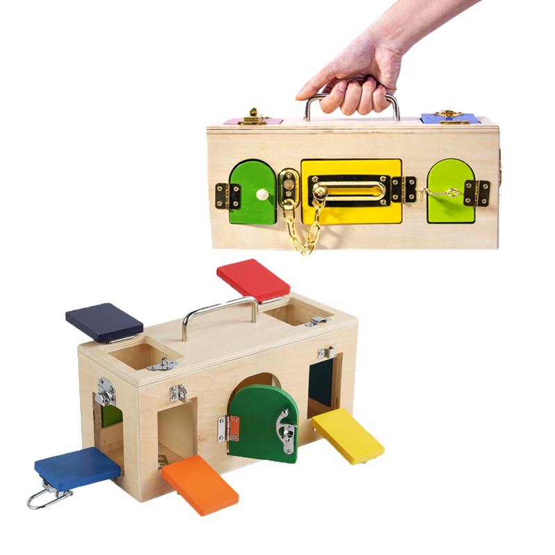 Caja de bloqueo Montessori, ju - Board Game Box reseña y precio