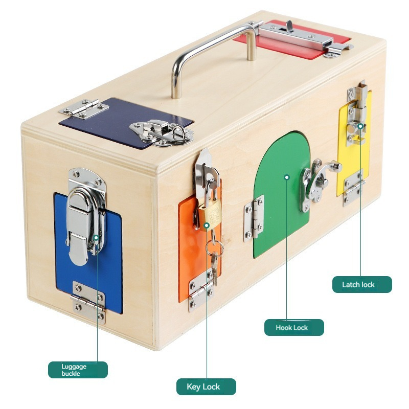 Caja de bloqueo Montessori, ju - Board Game Box reseña y precio