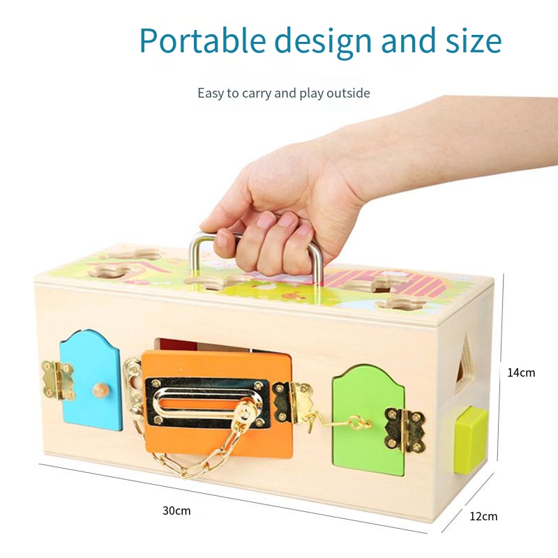 Caja de bloqueo Montessori, ju - Board Game Box reseña y precio